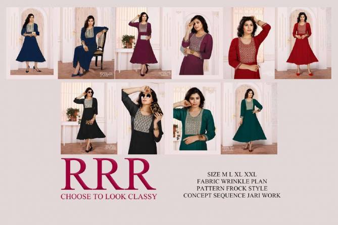 Rrr 8162 Heavy Rayon Fancy Wear Designer Kurti Collection